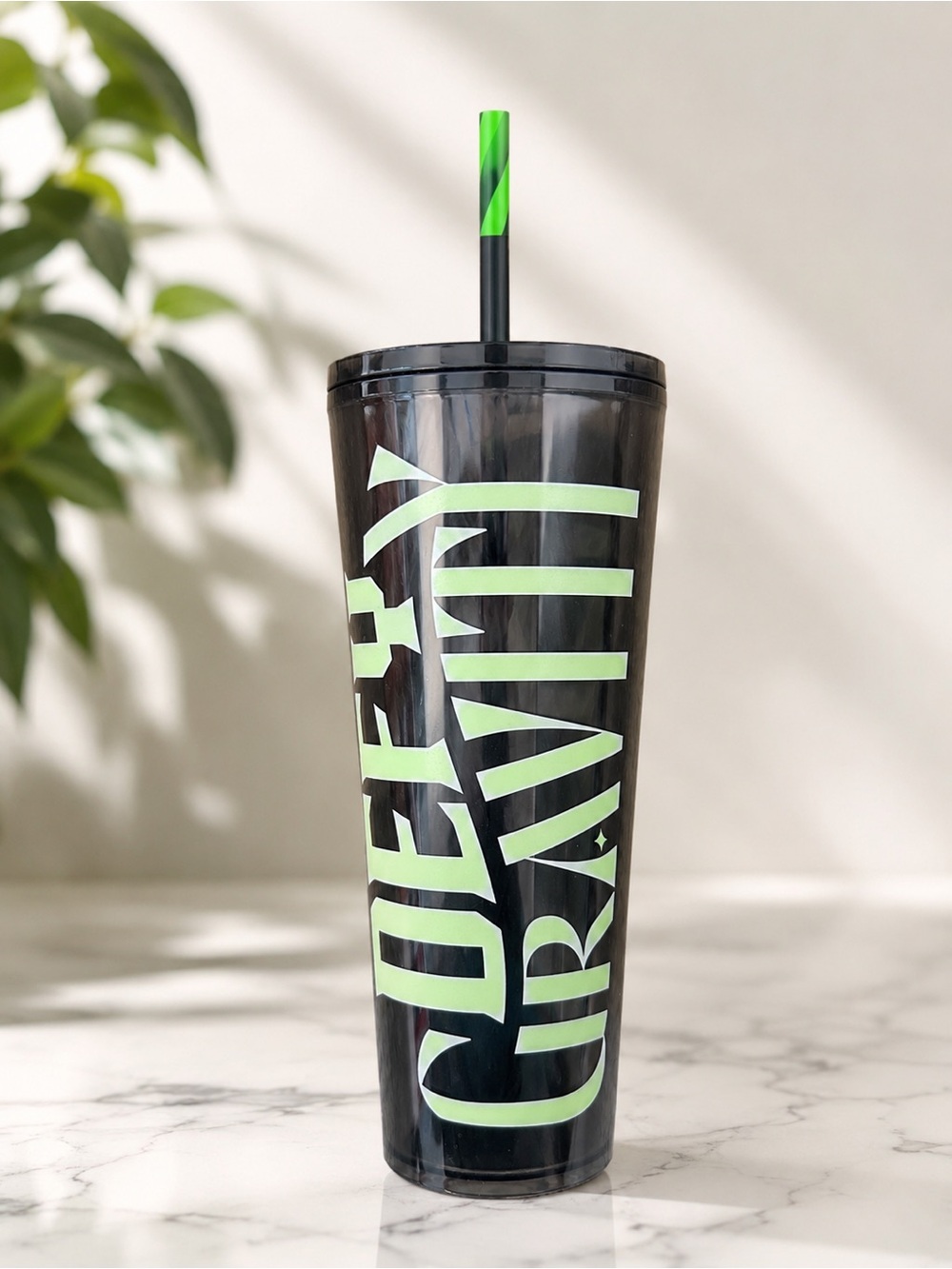 Limited Edition Wicked Defy Gravity Starbucks Glow-in-the-Dark Tumbler NWT